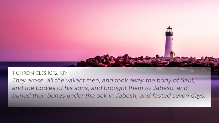 1 Chronicles 10:12 KJV 4K Wallpaper - They arose, all the valiant men, and took away - 4K Wallpaper Bible Verse