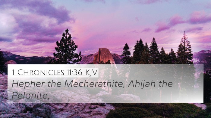 1 Chronicles 11:36 KJV 4K Wallpaper - Hepher the Mecherathite, Ahijah the - 4K Wallpaper Bible Verse
