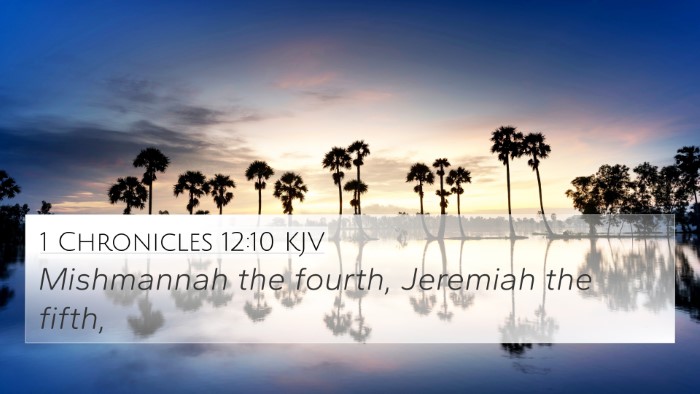 1 Chronicles 12:10 KJV 4K Wallpaper - Mishmannah the fourth, Jeremiah the - 4K Wallpaper Bible Verse