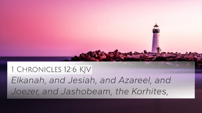 1 Chronicles 12:6 KJV 4K Wallpaper - Elkanah, and Jesiah, and Azareel, and Joezer, and - 4K Wallpaper Bible Verse