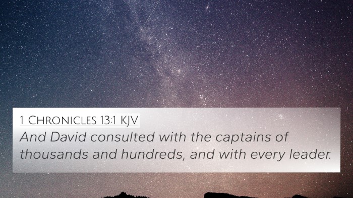 1 Chronicles 13:1 KJV Bible Verse Image