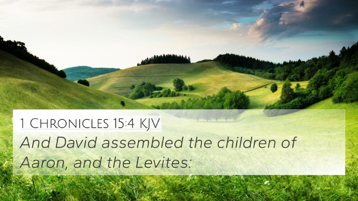 1 Chronicles 15:4 KJV 4K Wallpaper - And David assembled the children of Aaron, and - 4K Wallpaper Bible Verse
