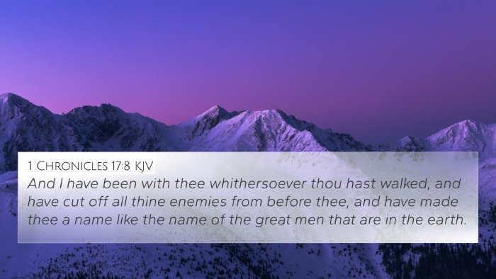 1 Chronicles 17:8 KJV Bible Verse Image