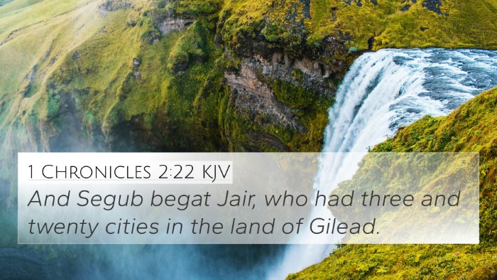 1 Chronicles 2:22 KJV 4K Wallpaper - And Segub begat Jair, who had three and twenty - 4K Wallpaper Bible Verse