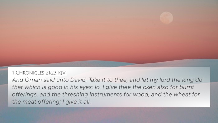 1 Chronicles 21:23 KJV 4K Wallpaper - And Ornan said unto David, Take it to thee, and - 4K Wallpaper Bible Verse