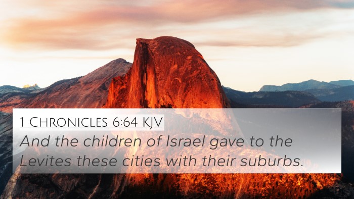 1 Chronicles 6:64 KJV 4K Wallpaper - And the children of Israel gave to the Levites - 4K Wallpaper Bible Verse