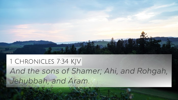 1 Chronicles 7:34 KJV 4K Wallpaper - And the sons of Shamer; Ahi, and Rohgah, - 4K Wallpaper Bible Verse