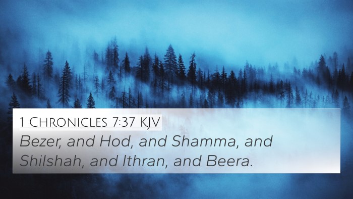 1 Chronicles 7:37 KJV 4K Wallpaper - Bezer, and Hod, and Shamma, and Shilshah, and - 4K Wallpaper Bible Verse