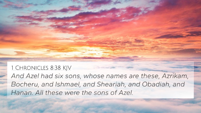 1 Chronicles 8:38 KJV 4K Wallpaper - And Azel had six sons, whose names are these, - 4K Wallpaper Bible Verse