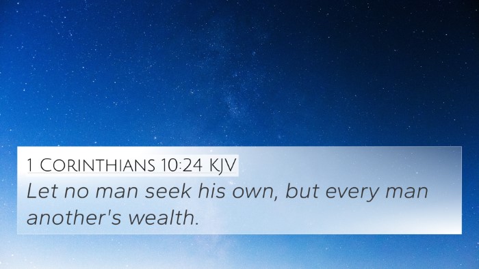 1 Corinthians 10:24 KJV Bible Verse Image