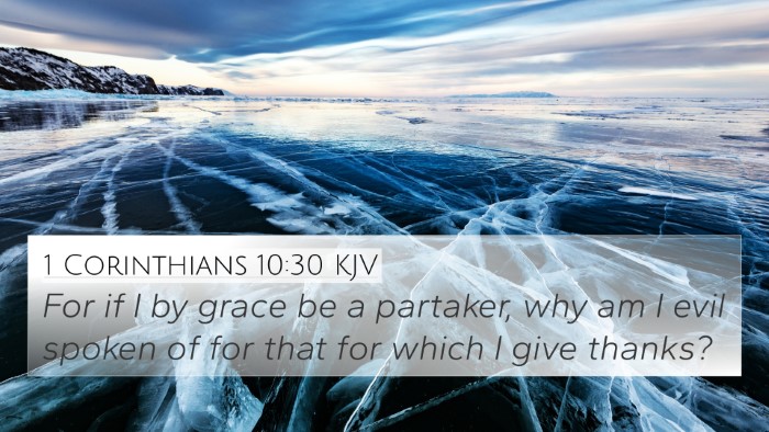 1 Corinthians 10:30 KJV Bible Verse Image