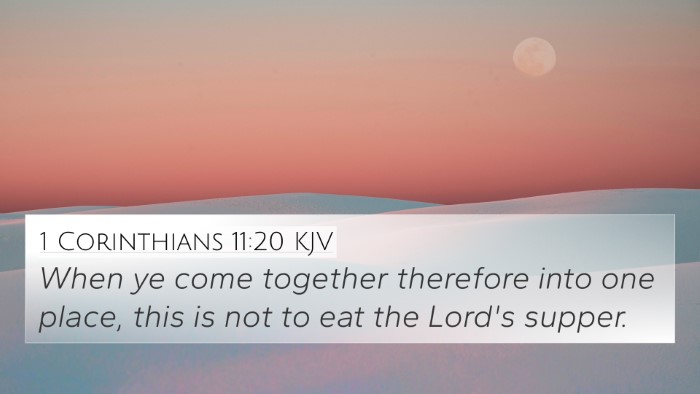 1 Corinthians 11:20 KJV Bible Verse Image