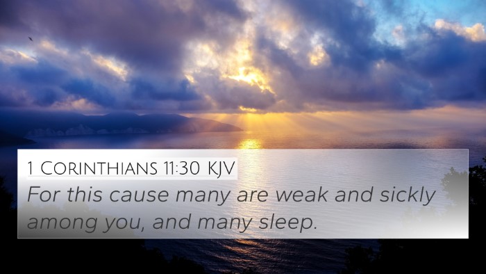 1 Corinthians 11:30 KJV Bible Verse Image
