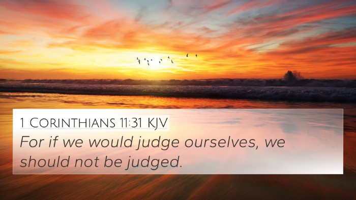 1 Corinthians 11:31 KJV Bible Verse Image