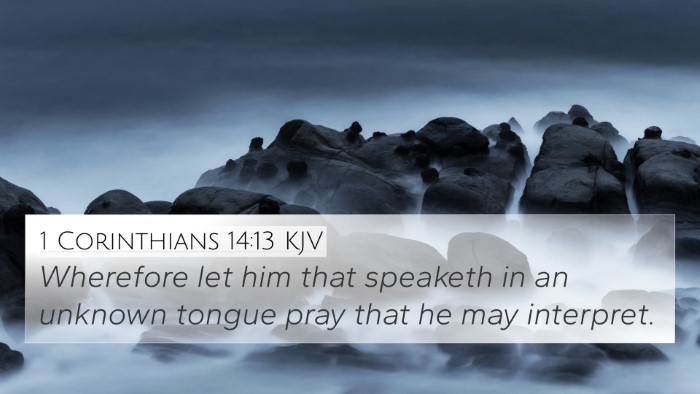 1 Corinthians 14:13 KJV 4K Wallpaper - Wherefore let him that speaketh in an unknown - 4K Wallpaper Bible Verse