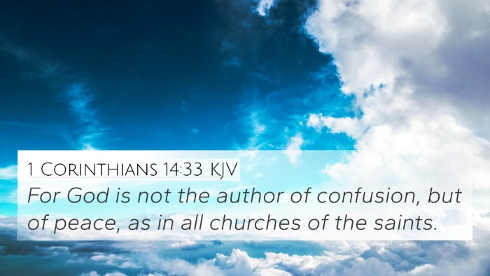 1 Corinthians 14:33 KJV Bible Verse Image