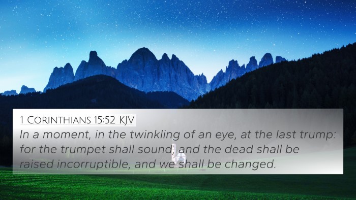 1 Corinthians 15:52 KJV Bible Verse Image
