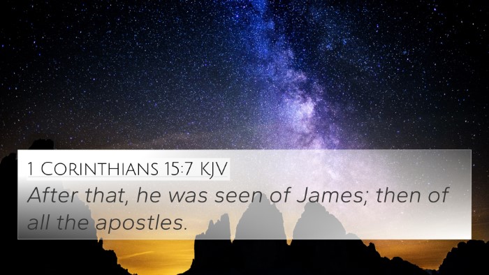 1 Corinthians 15:7 KJV Bible Verse Image