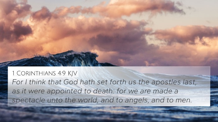 1 Corinthians 4:9 KJV Bible Verse Image