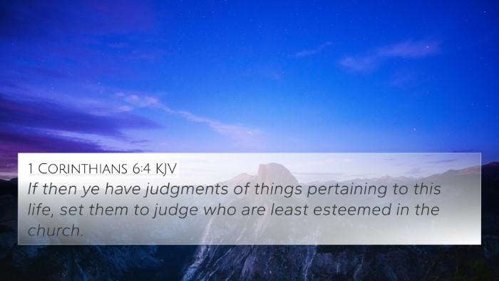 1 Corinthians 6:4 KJV Bible Verse Image