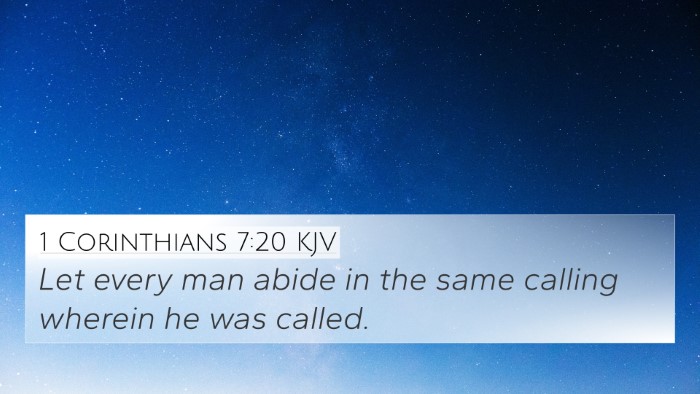 1 Corinthians 7:20 KJV Bible Verse Image