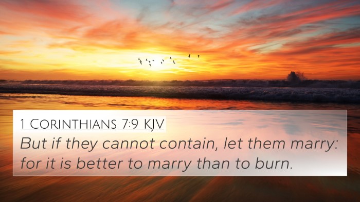 1 Corinthians 7:9 KJV Bible Verse Image