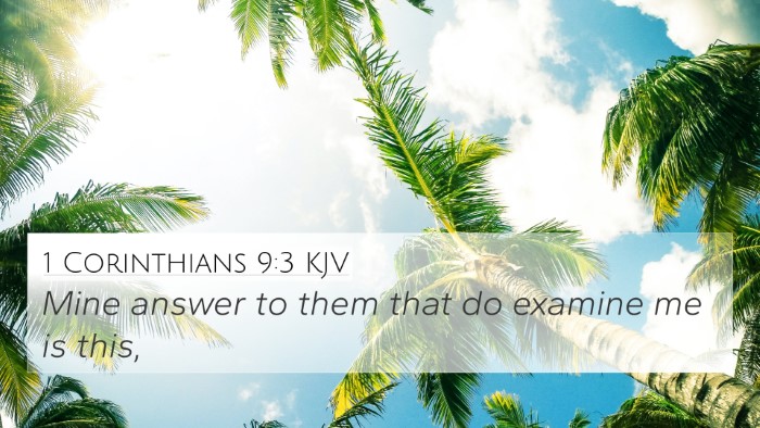 1 Corinthians 9:3 KJV 4K Wallpaper - Mine answer to them that do examine me is - 4K Wallpaper Bible Verse