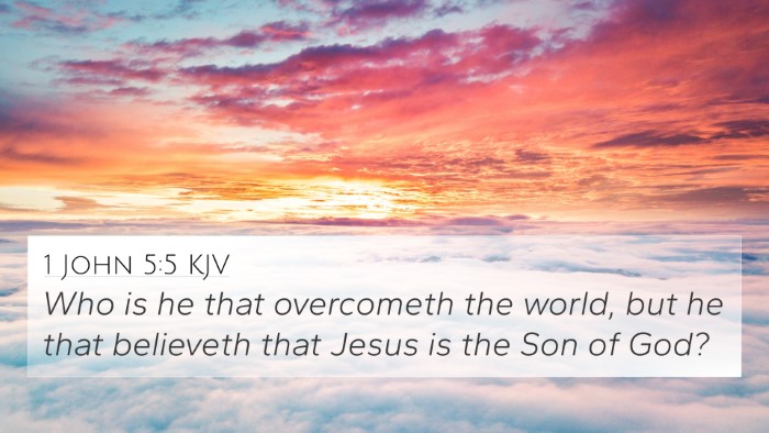1 John 5:5 KJV Bible Verse Image