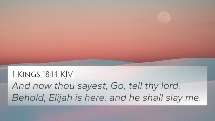 1 Kings 18:14 KJV 4K Wallpaper - And now thou sayest, Go, tell thy lord, Behold, - 4K Wallpaper Bible Verse