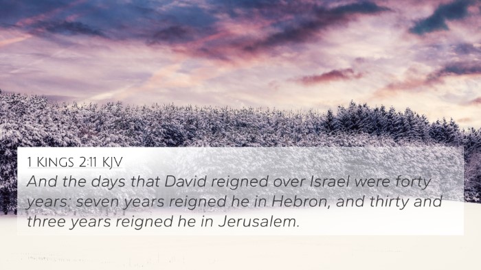 1 Kings 2:11 KJV 4K Wallpaper - And the days that David reigned over Israel were - 4K Wallpaper Bible Verse