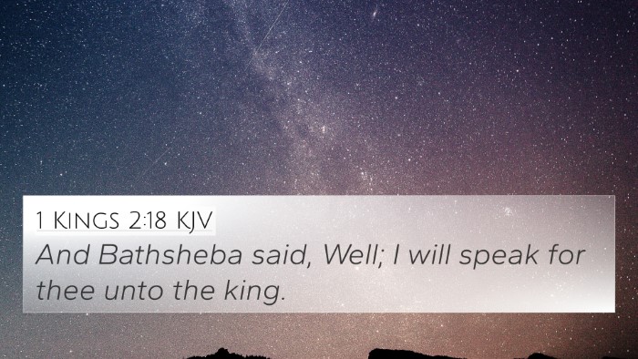 1 Kings 2:18 KJV 4K Wallpaper - And Bathsheba said, Well; I will speak for thee - 4K Wallpaper Bible Verse