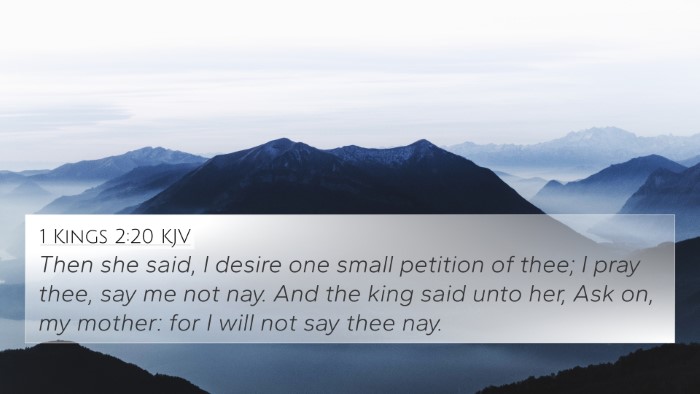 1 Kings 2:20 KJV 4K Wallpaper - Then she said, I desire one small petition of - 4K Wallpaper Bible Verse