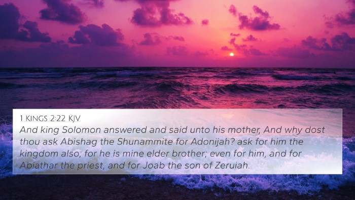 1 Kings 2:22 KJV 4K Wallpaper - And king Solomon answered and said unto his - 4K Wallpaper Bible Verse