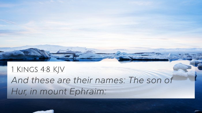1 Kings 4:8 KJV 4K Wallpaper - And these are their names: The son of Hur, in - 4K Wallpaper Bible Verse