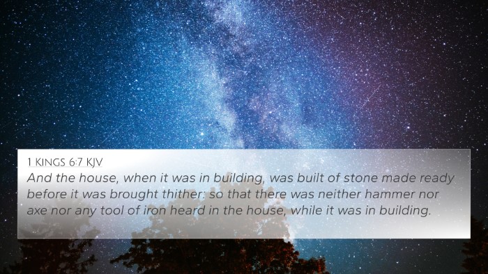 1 Kings 6:7 KJV 4K Wallpaper - And the house, when it was in building, was built - 4K Wallpaper Bible Verse