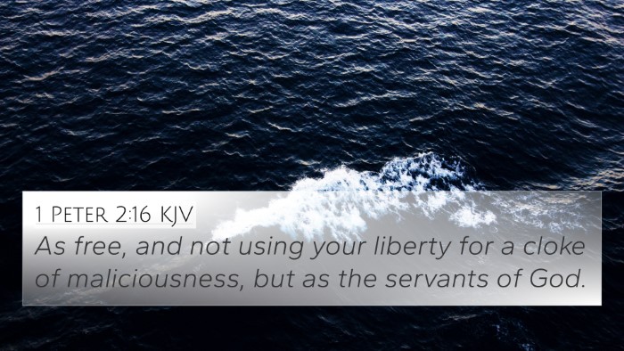 1 Peter 2:16 KJV Bible Verse Image