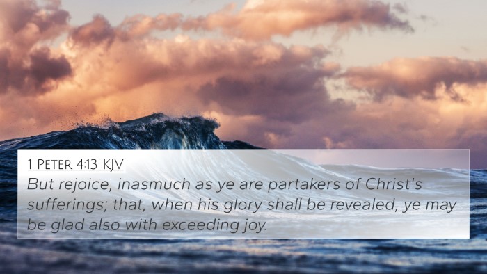 1 Peter 4:13 KJV Bible Verse Image