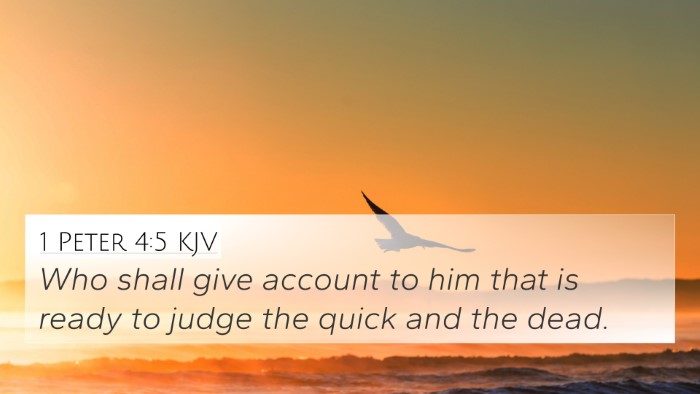1 Peter 4:5 KJV Bible Verse Image
