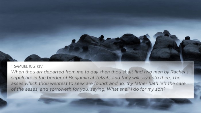 1 Samuel 10:2 KJV Bible Verse Image