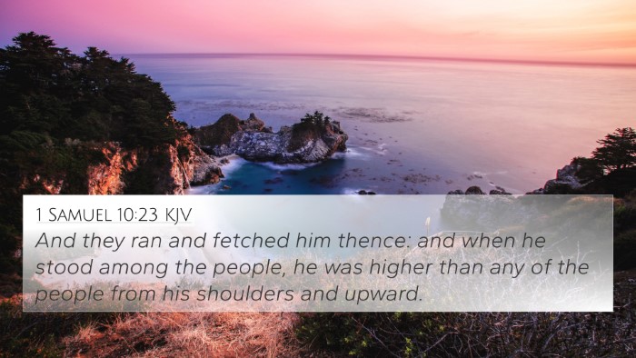 1 Samuel 10:23 KJV Bible Verse Image