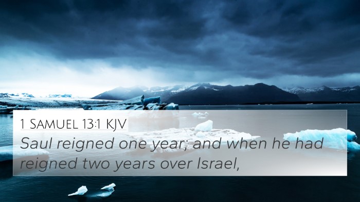 1 Samuel 13:1 KJV Bible Verse Image