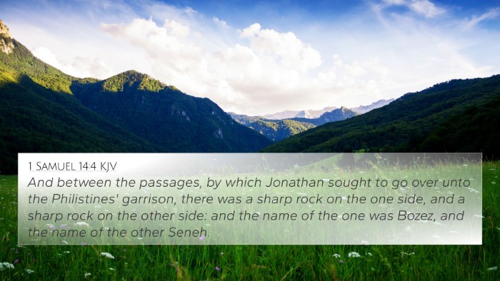 1 Samuel 14:4 KJV Bible Verse Image