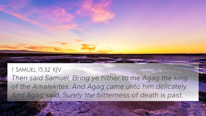 1 Samuel 15:32 KJV Bible Verse Image