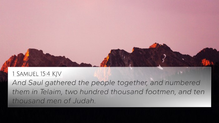 1 Samuel 15:4 KJV Bible Verse Image