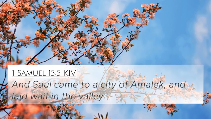 1 Samuel 15:5 KJV 4K Wallpaper - And Saul came to a city of Amalek, and laid wait - 4K Wallpaper Bible Verse