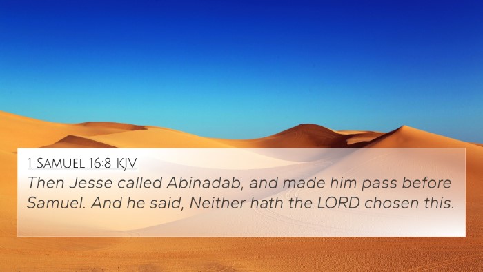1 Samuel 16:8 KJV 4K Wallpaper - Then Jesse called Abinadab, and made him pass - 4K Wallpaper Bible Verse