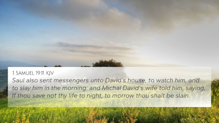 1 Samuel 19:11 KJV Bible Verse Image