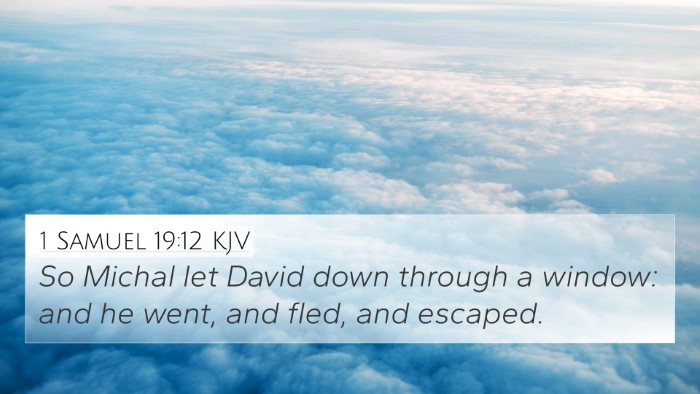1 Samuel 19:12 KJV 4K Wallpaper - So Michal let David down through a window: and he - 4K Wallpaper Bible Verse