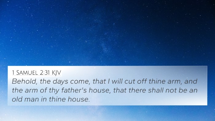 1 Samuel 2:31 KJV Bible Verse Image