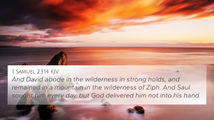 1 Samuel 23:14 KJV Bible Verse Image